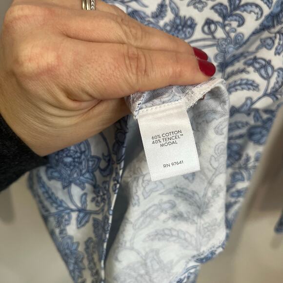 J. Jill Cotton Tencel Modal Soft Touch Knit Top Long Sleeve Sz M Tall - Picture 7 of 9